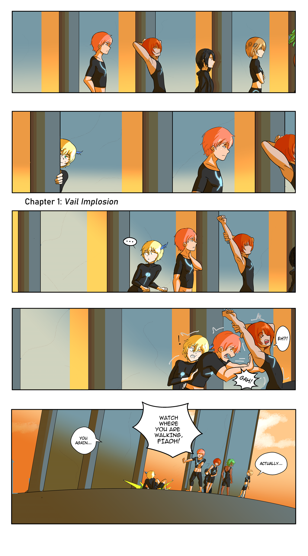 Fiadh tries to sneak back again with the class.