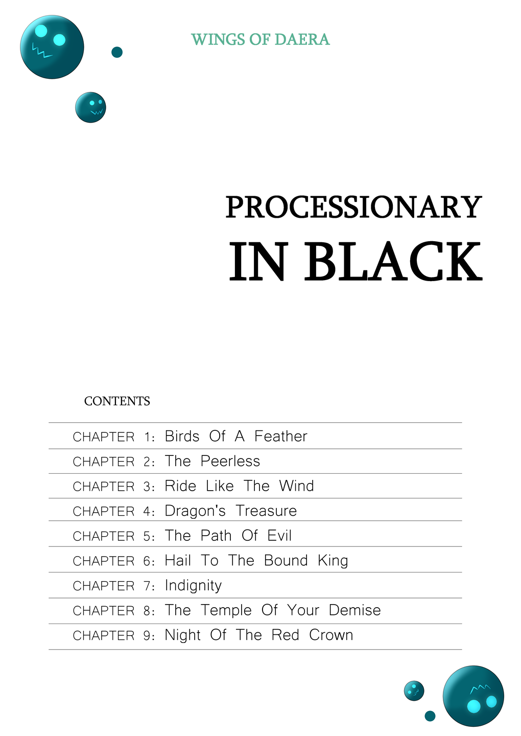 List Of Chapters
